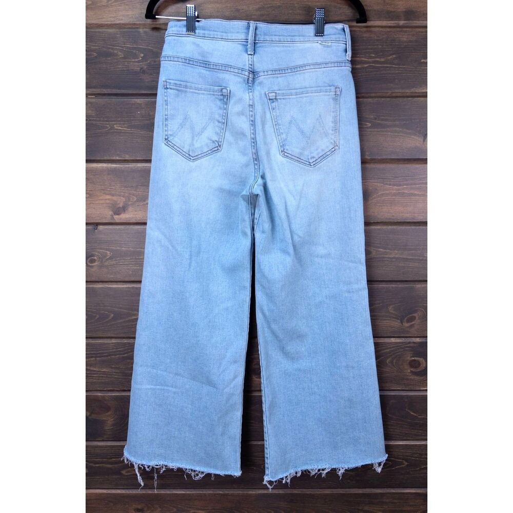 Mother The Swooner Roller Crop Fray When in Rome Womens Wide Leg Jeans Size 28